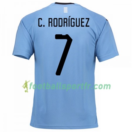 Tenue Uruguay C.Rodgrizuez 7 Domicile Coupe du monde 2018 Maillot de Foot